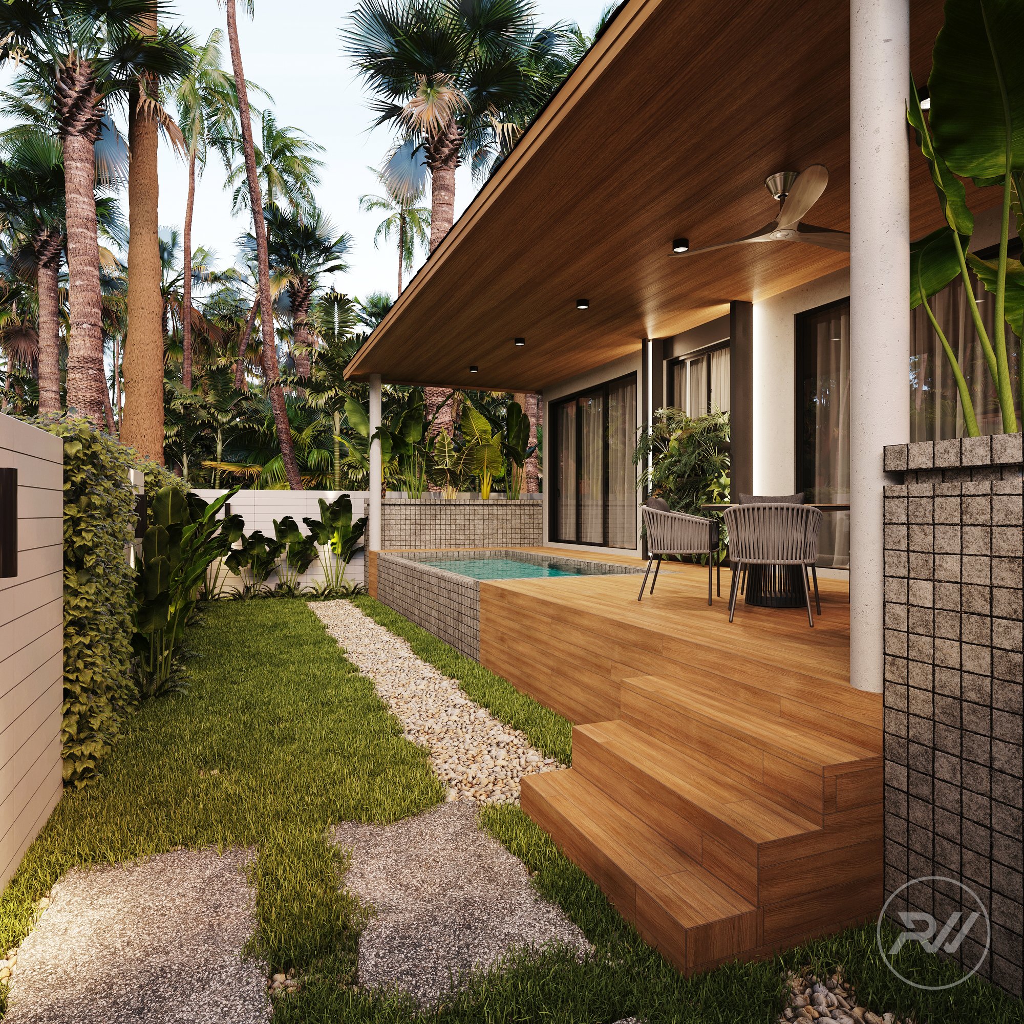 Villa in the heart of the island near Secret Mountain